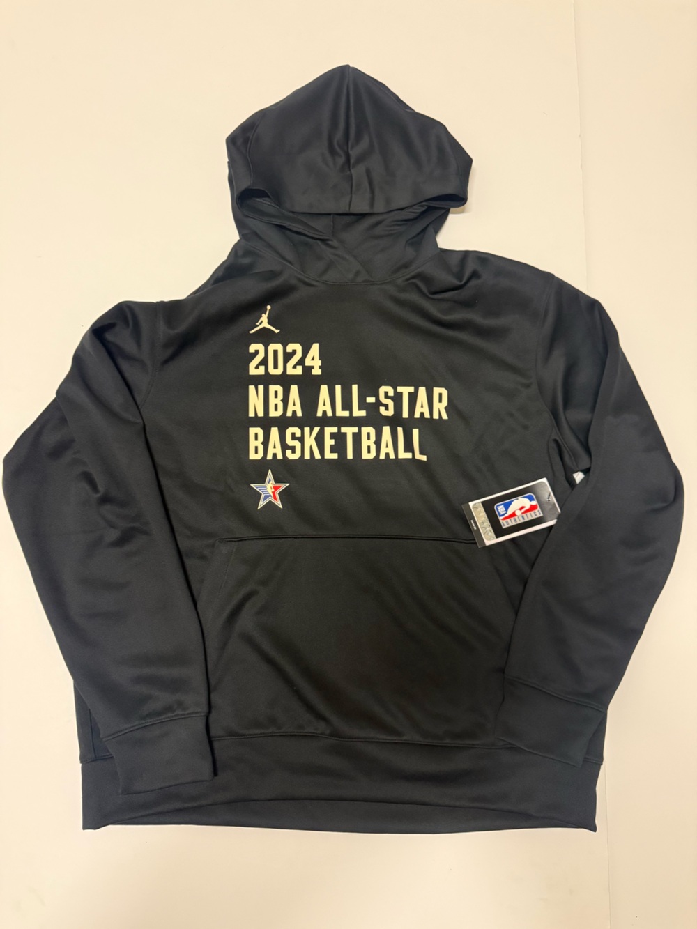 Nike NBA Men's Jordan 2024 ALL STAR Pullover Hoodie, Black/HF0090-010, Size LG-T
